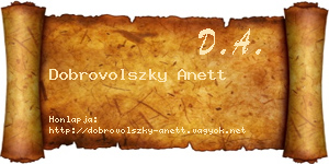 Dobrovolszky Anett névjegykártya